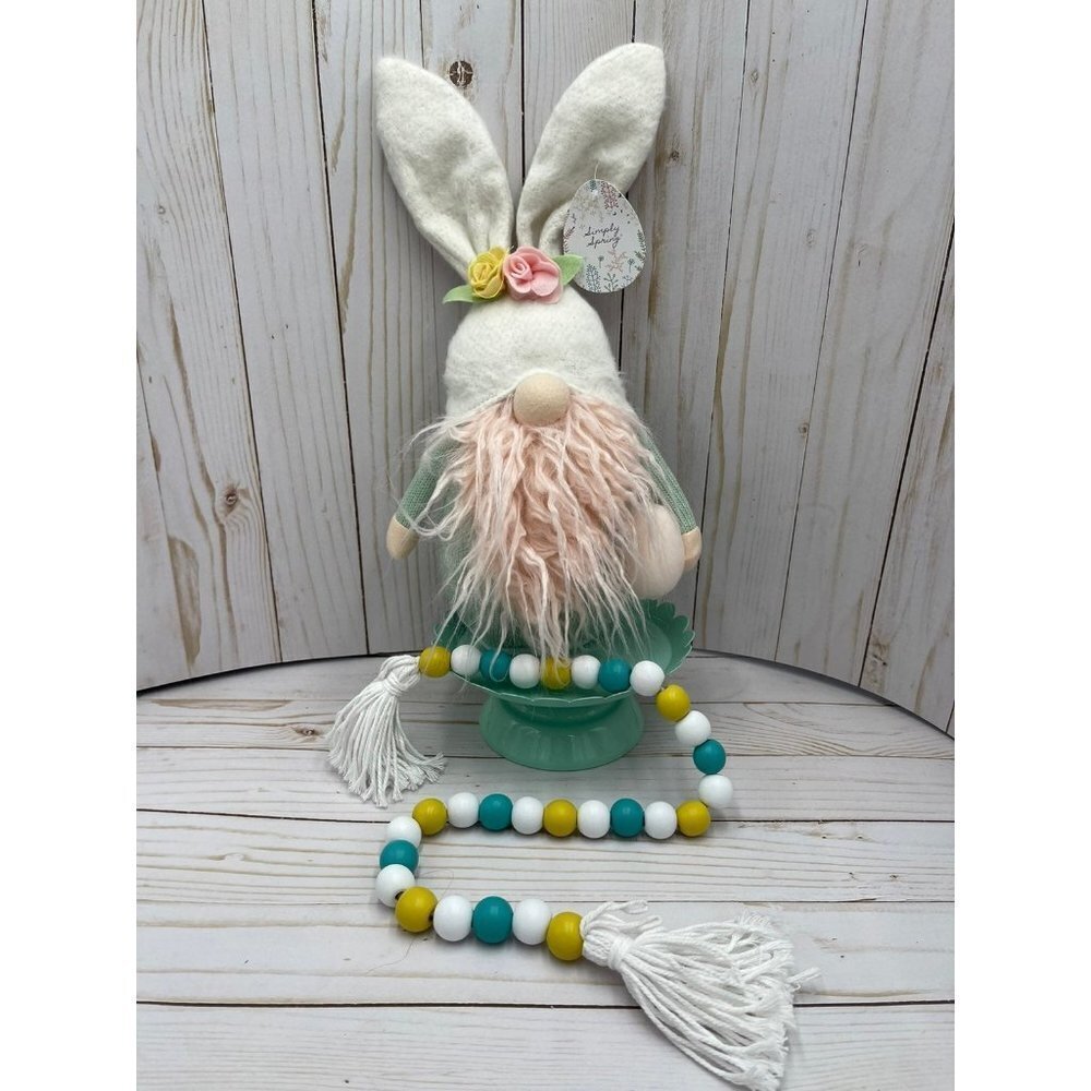 Bunny gnome bead garland cake stand lot decor bundle tiered tray set